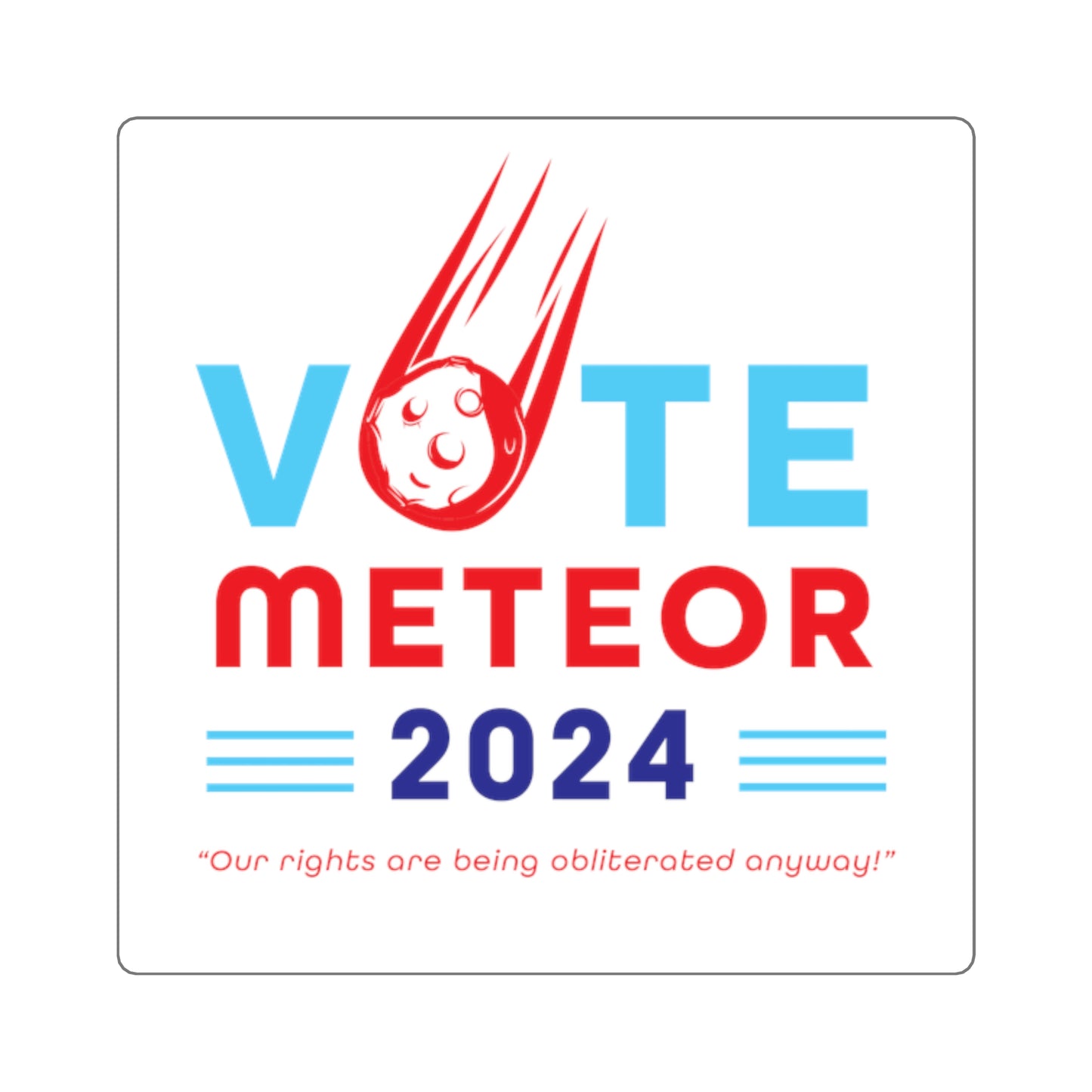 Vote Meteor Square Stickers